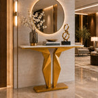 Luxury Marble Foyer Console Table with Origami