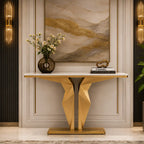 Luxury Marble Foyer Console Table with Origami