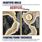 Luxury Marble Stream Abstract Acrylic Floating Wall Painting Set of 2
