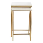 Luxury Marble Top Nesting Table Set of 2