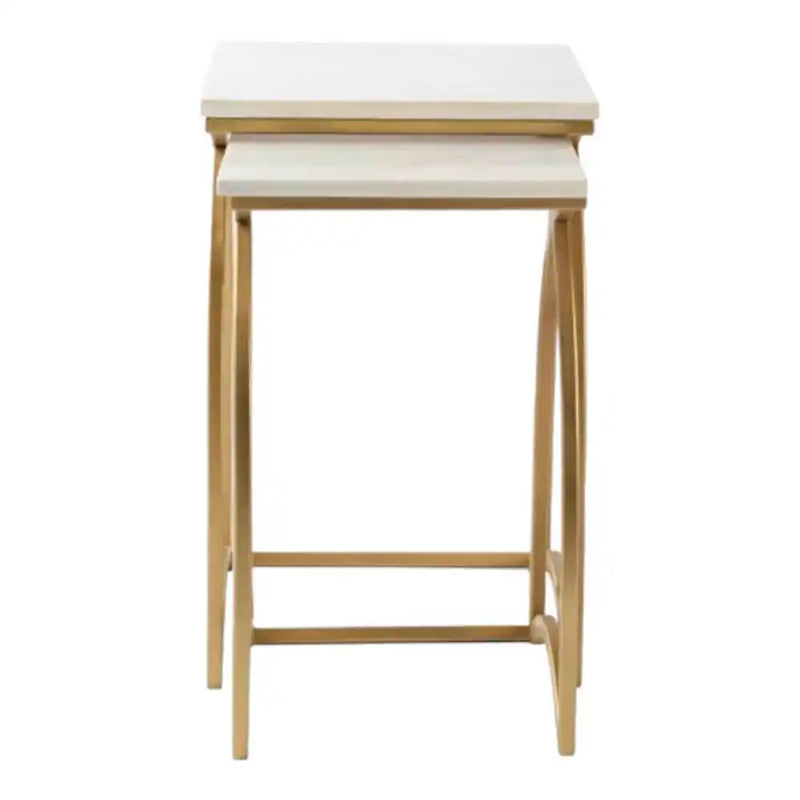 Luxury Marble Top Nesting Table Set of 2