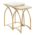 Luxury Marble Top Nesting Table Set of 2