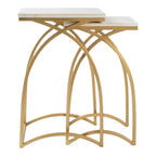 Luxury Marble Top Nesting Table Set of 2