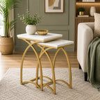 Luxury Marble Top Nesting Table Set of 2
