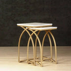 Luxury Marble Top Nesting Table Set of 2