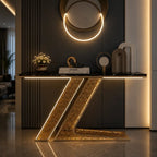 Luxury Modern Console Table with LED Lighting