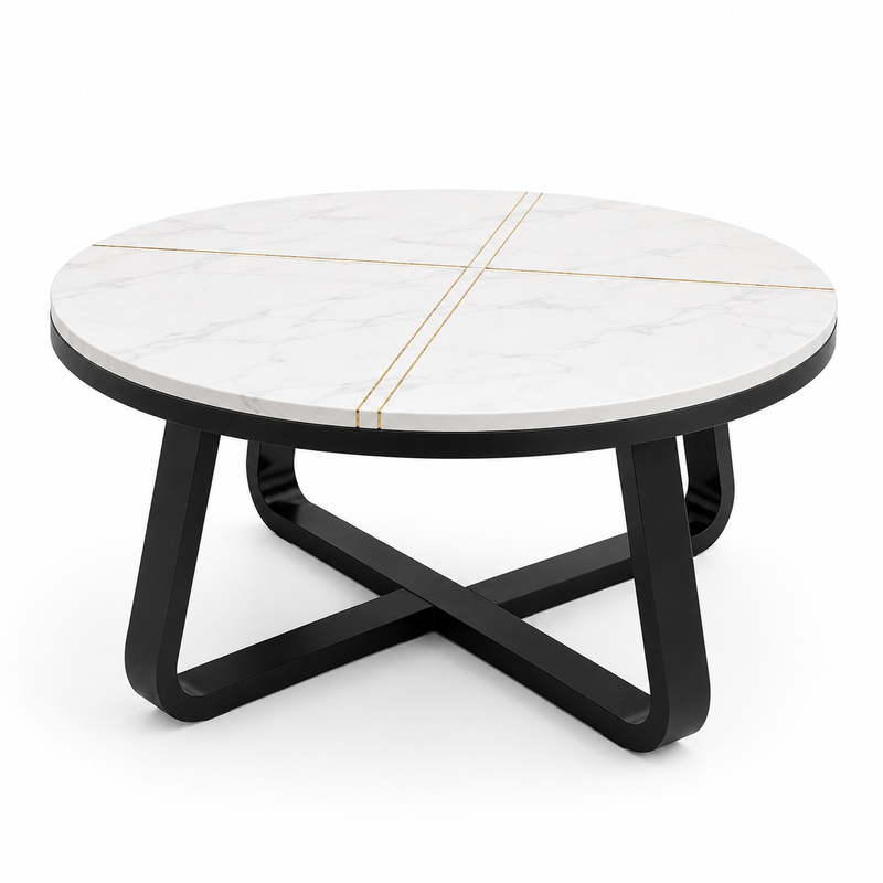 Luxury Modern Round Marble Center Table