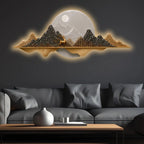 Luxury Moonlit Nature Art Premium Crystal Glass Backlit LED Wall Art