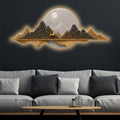 Luxury Moonlit Nature Art Premium Crystal Glass Backlit LED Wall Art