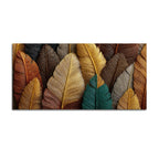 Luxury Multicolor Metallic Autumn Leaves 3D Canvas Wall Painting