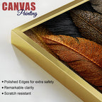 Luxury Multicolor Metallic Autumn Leaves 3D Canvas Wall Painting