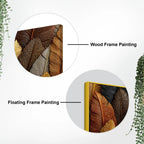 Luxury Multicolor Metallic Autumn Leaves 3D Canvas Wall Painting