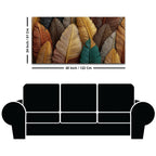 Luxury Multicolor Metallic Autumn Leaves 3D Canvas Wall Painting