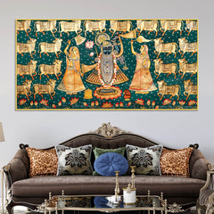Luxury Nathdwara Shrinathji Krishna Wall Painting