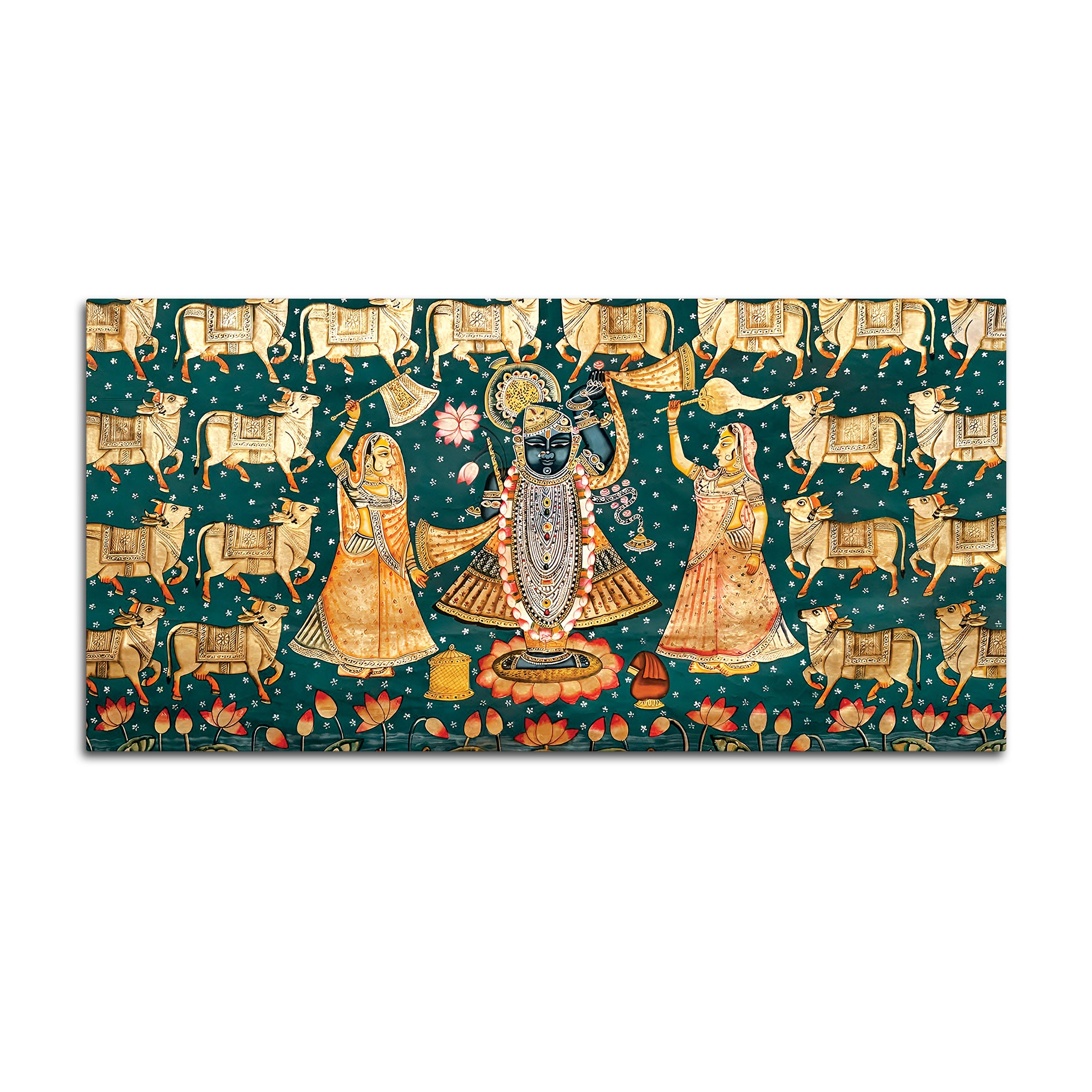 Luxury Nathdwara Shrinathji Krishna Wall Painting