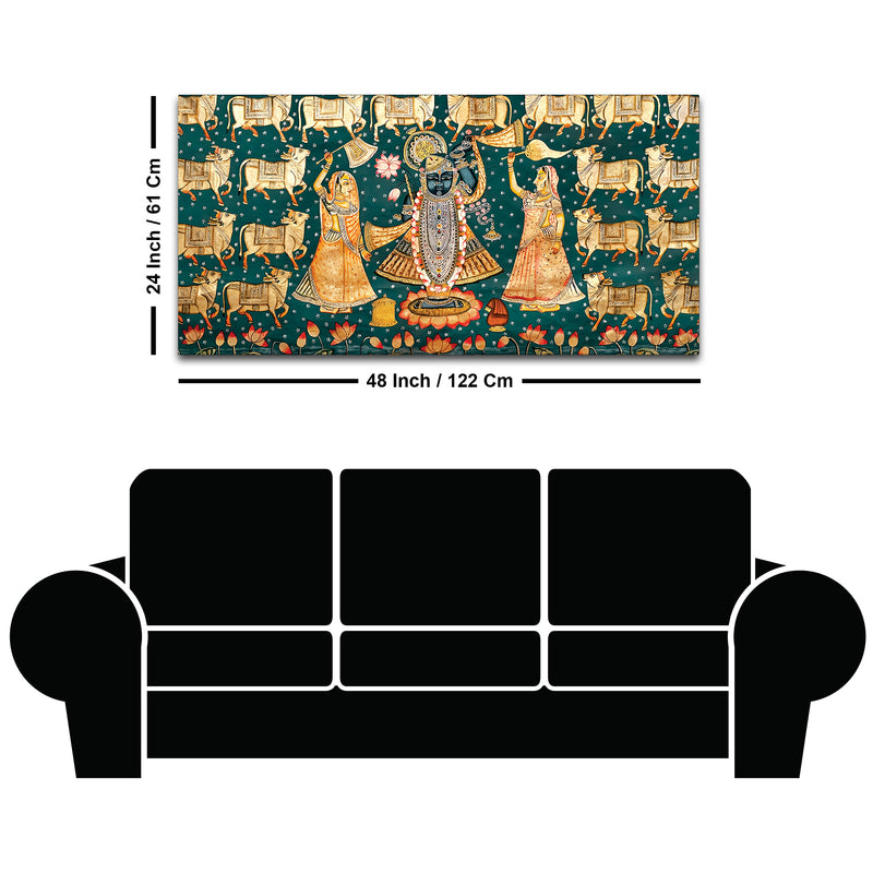Luxury Nathdwara Shrinathji Krishna Wall Painting