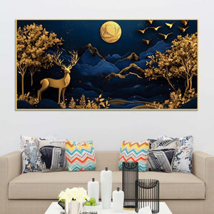 luxury-nature-deer-canvas-painting-for-decoration