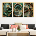 Luxury Nature Inspired Canvas Wall Painting Set of Three