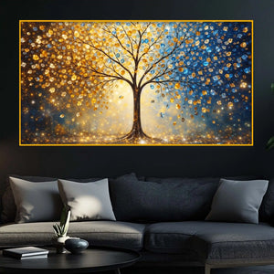 Luxury Nature Tree Crystal Glass Wall Painting