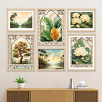 Luxury Nature Wall Art Frame Set of 6 for Home & Office