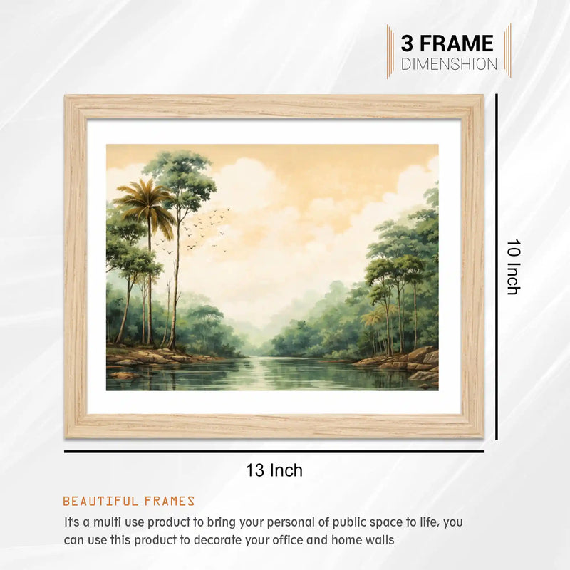 Luxury Nature Wall Art Frame Set of 6 for Home & Office