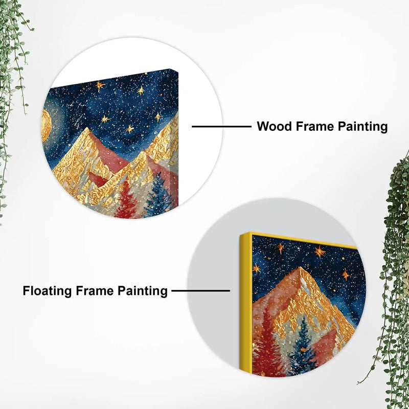 Luxury Night Sky Canvas Painting for Modern Wall