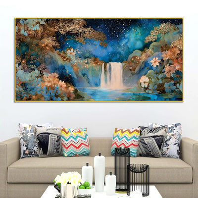 luxury-night-waterfall-canvas-painting-for-home-office
