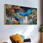 Luxury Night Waterfall Canvas Painting for Home & Office