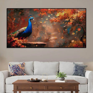 Luxury Peacock Artwork Canvas Painting for Modern Homes