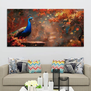 Luxury Peacock Artwork Canvas Painting for Modern Homes