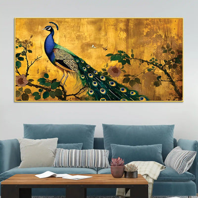 Luxury Peacock Canvas Wall Painting for Bedroom
