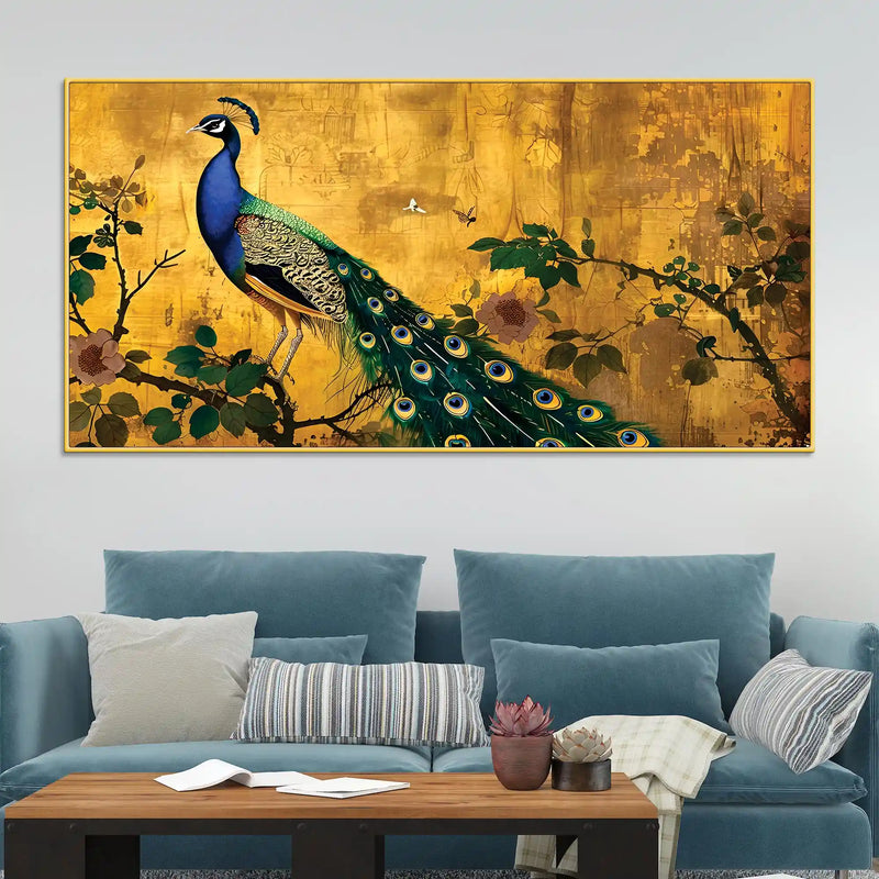 Luxury Peacock Canvas Wall Painting for Bedroom