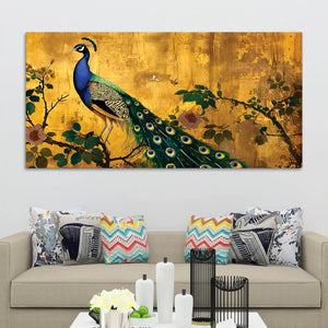 Luxury Peacock Canvas Wall Painting for Bedroom