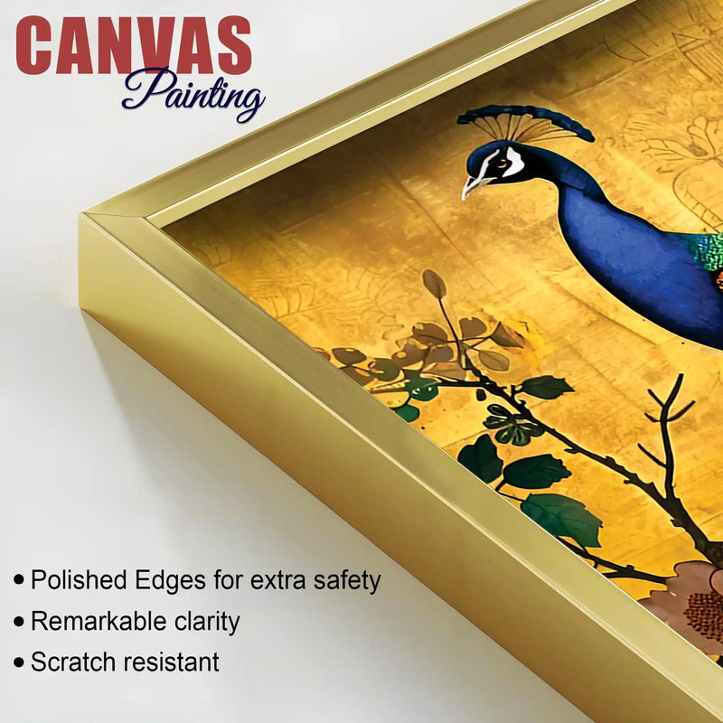 Luxury Peacock Canvas Wall Painting for Bedroom