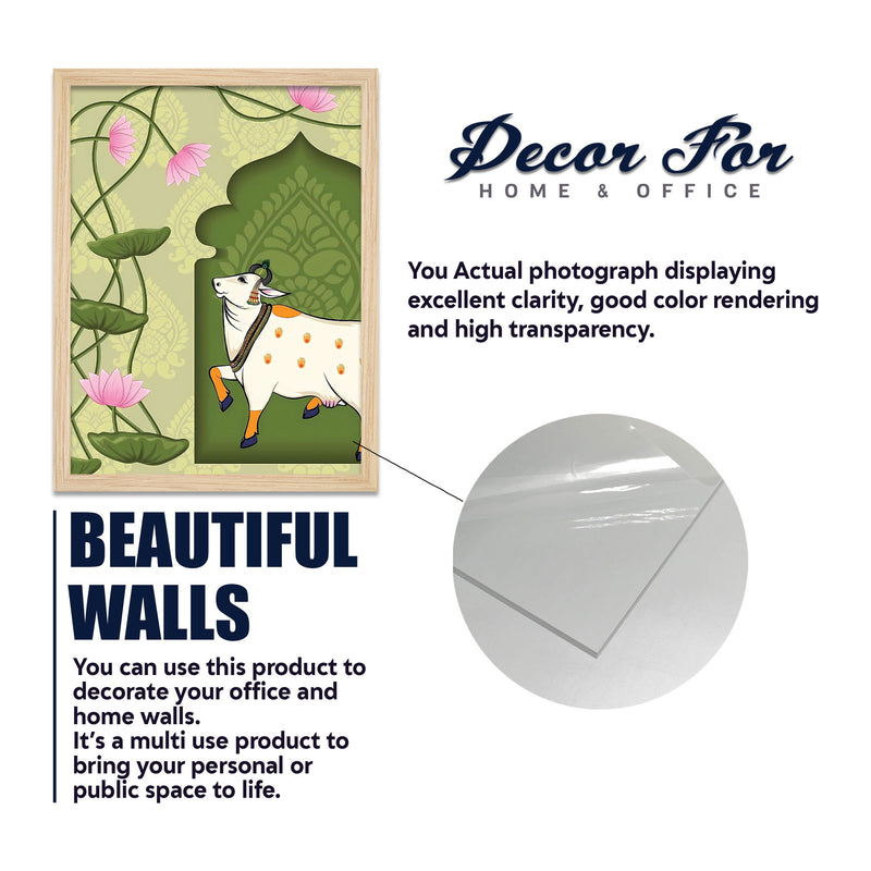 Luxury Pichwai Cow Art Wall Frame Set of Four
