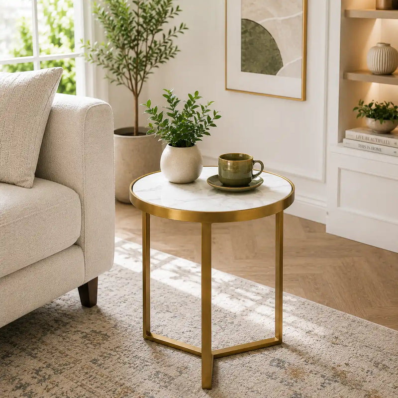 luxury-round-marble-top-side-table