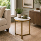 Luxury Round Marble Top Side Table