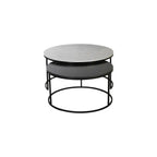 Luxury Round Nesting Coffee Table Set with Marble Top