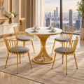 Luxury Round Table Set with 4 Chairs | Modern Home & Café Furniture