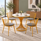 Luxury Round Table Set with 4 Chairs | Modern Home & Café Furniture