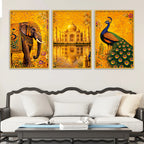 Luxury Royal India Canvas Wall Painting Set of Three