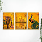 Luxury Royal India Canvas Wall Painting Set of Three