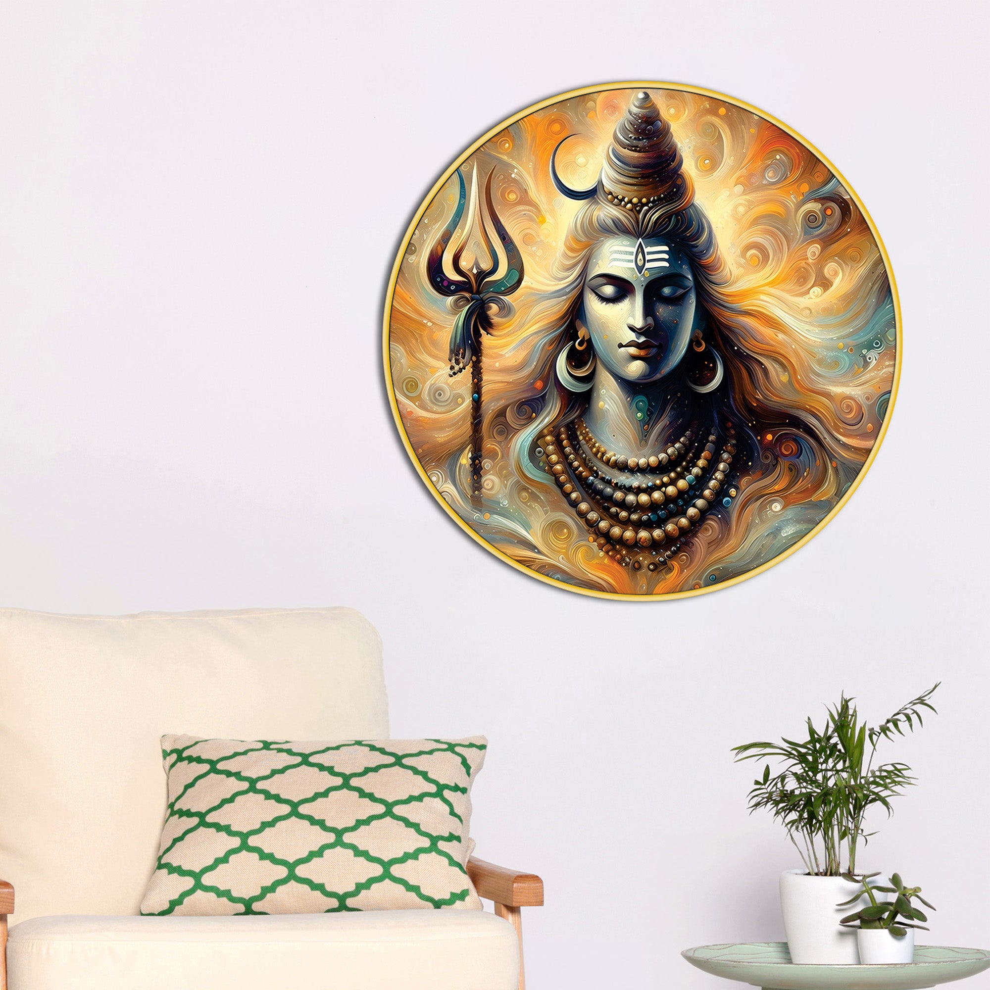 Luxury Shiv Ji Decorative Painting