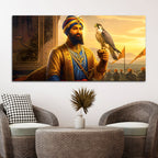 Luxury Sikh Guru Spiritual Canvas Painting for Home & Office
