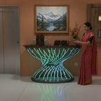 Luxury Spiral LED Console Table | Designer Modern Home Decor (SS 302)