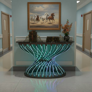 Luxury Spiral LED Console Table | Designer Modern Home Decor