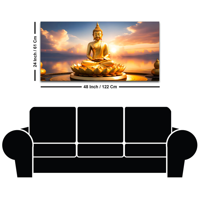 Luxury Spiritual Buddha Canvas Painting for Wall Décor