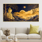 Luxury Spiritual Buddha Wall Canvas Painting for Modern Home