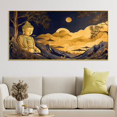 Luxury Spiritual Buddha Wall Canvas Painting for Modern Home