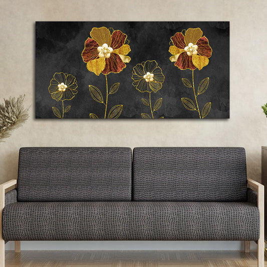 Luxury Style Flower Premium Wall Painting